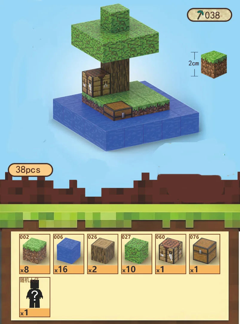 Bloques de construcción magneticos Minecraft