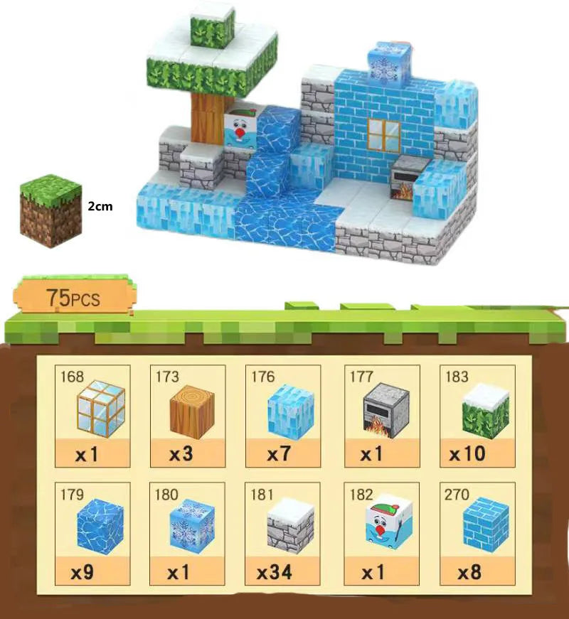 Bloques de construcción magneticos Minecraft