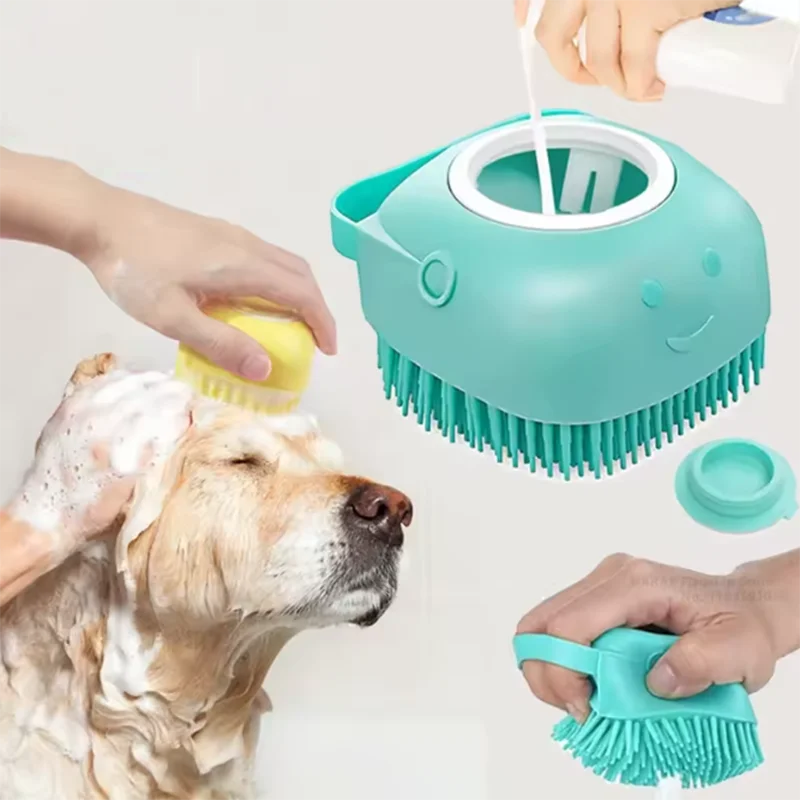 Cepillo masajeador con dosificador de shampoo