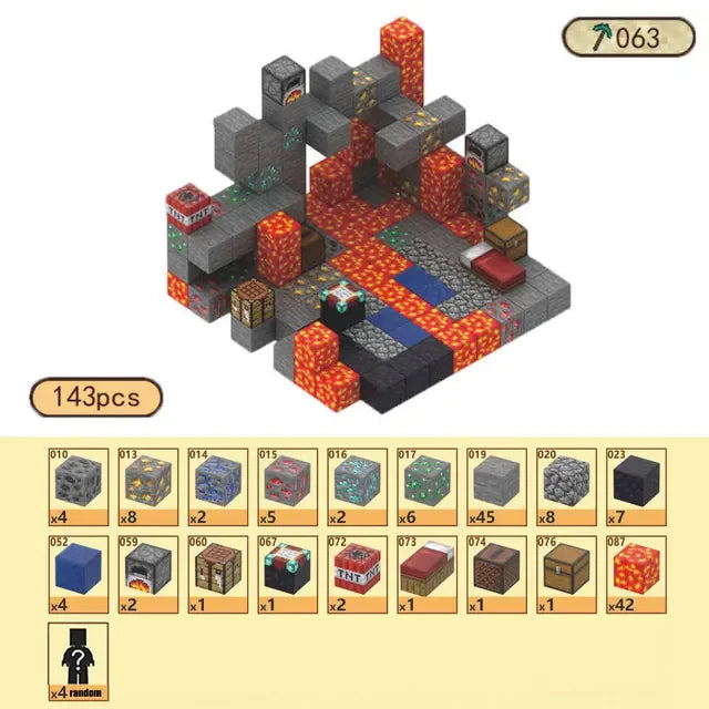 Bloques de construcción magneticos Minecraft