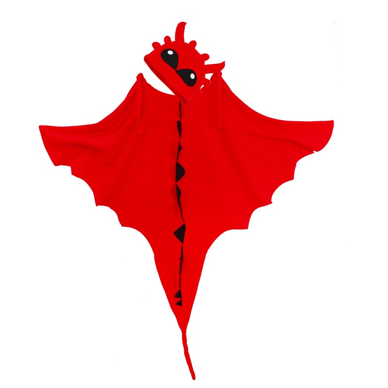 Capa de disfraz de dragon con sombrero