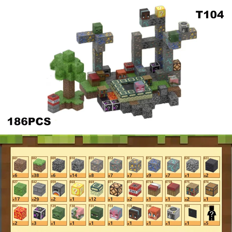 Bloques de construcción magneticos Minecraft