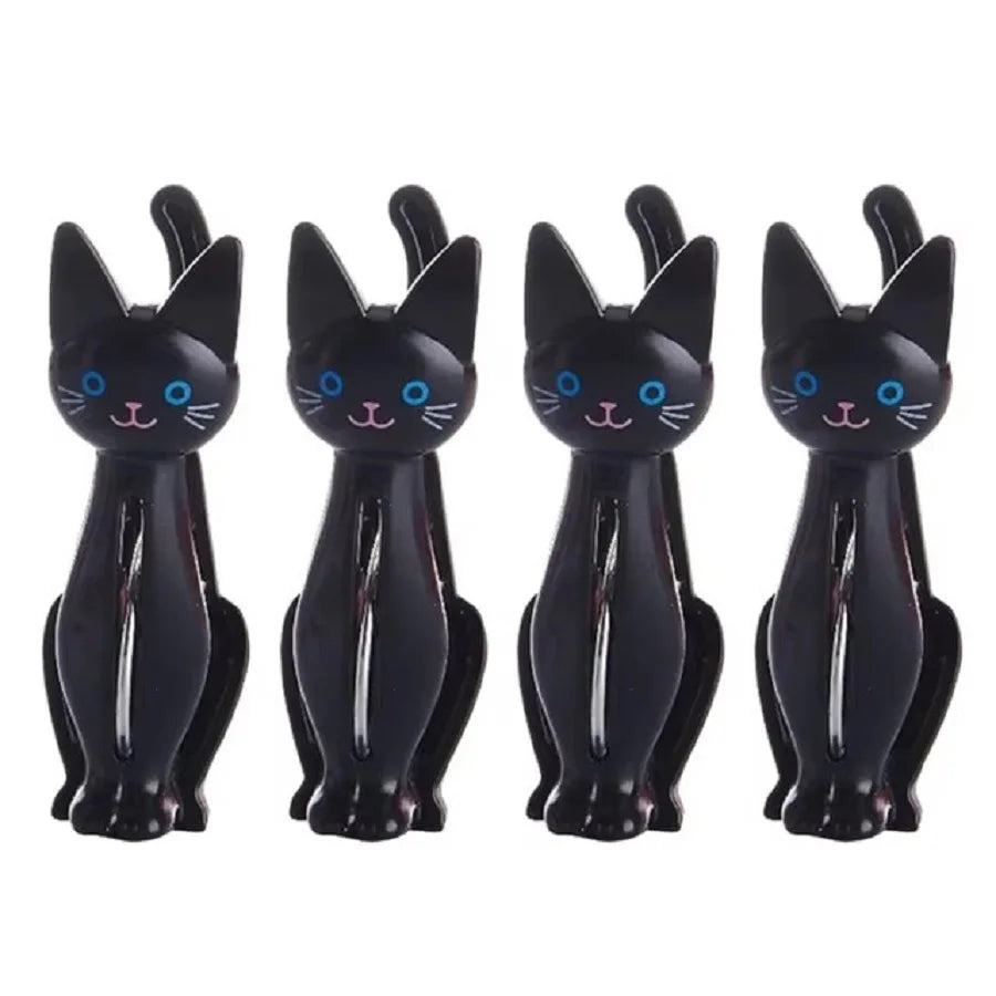 Set 4 ganchos de ropa diseño gato