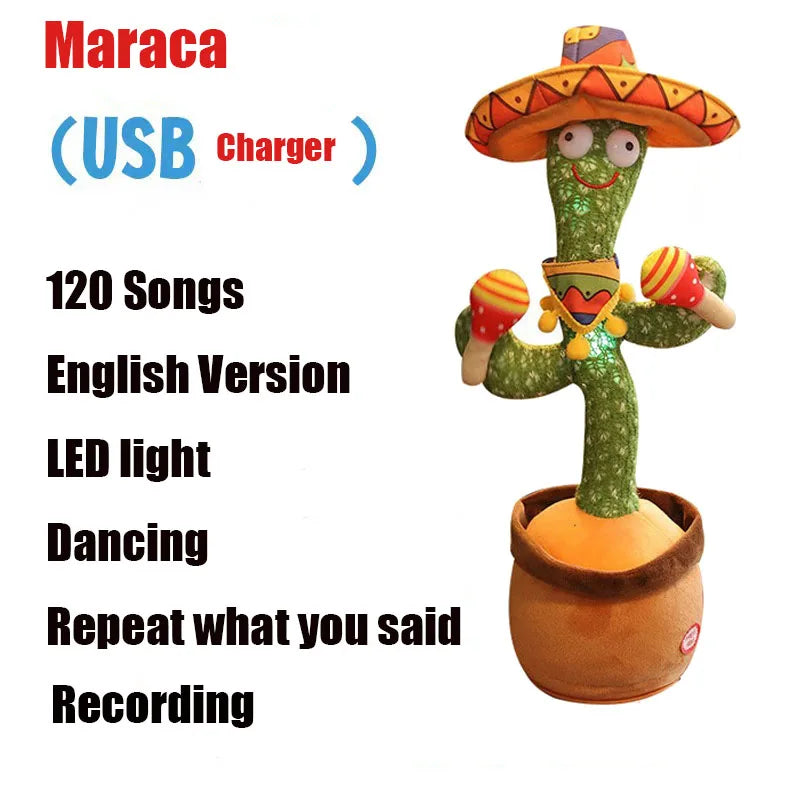 Juguete cactus bailarin que repite y habla
