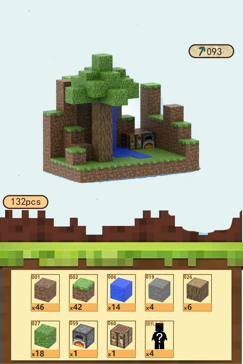 Bloques de construcción magneticos Minecraft