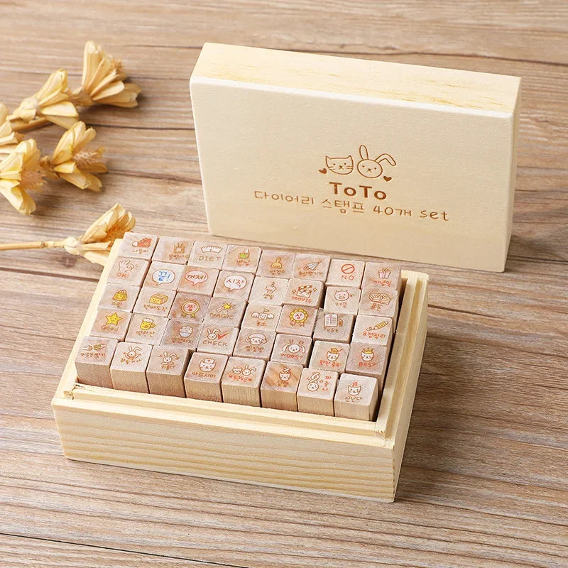 Set de timbres de goma