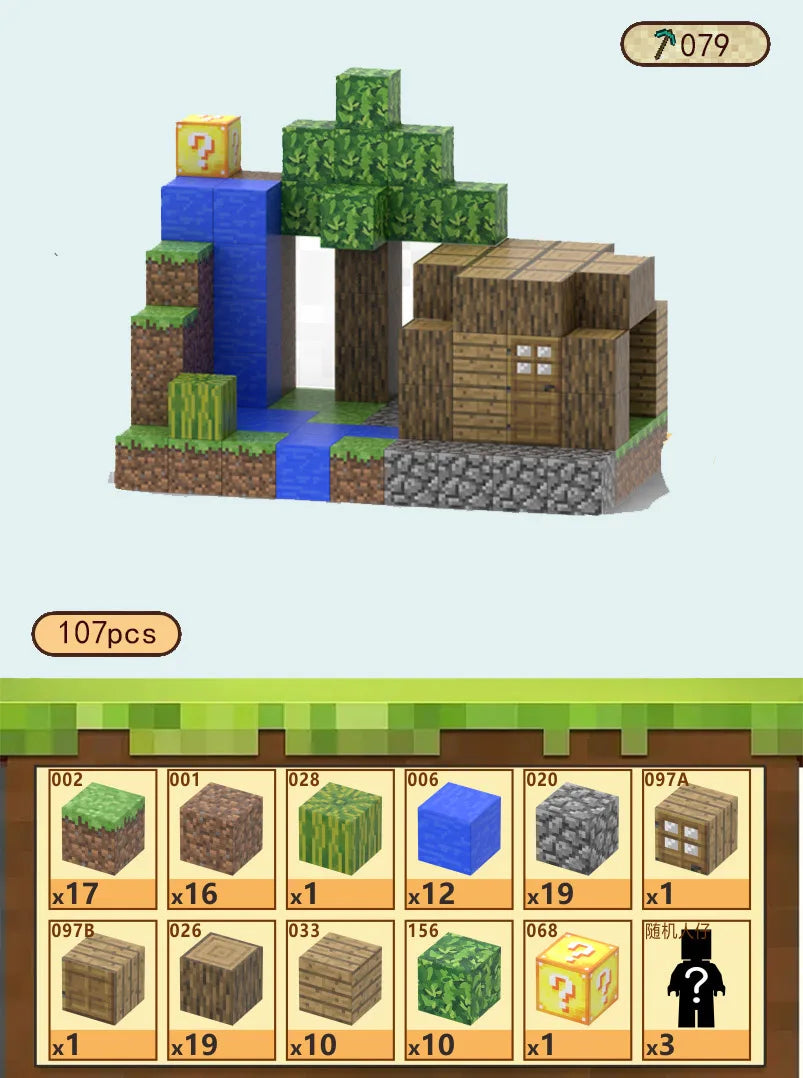 Bloques de construcción magneticos Minecraft