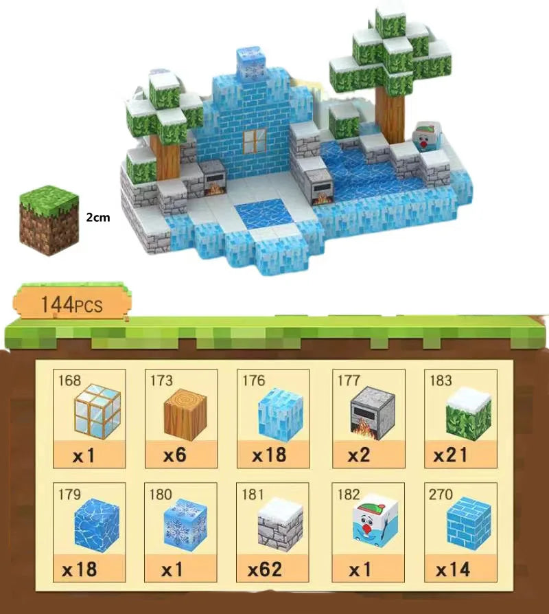 Bloques de construcción magneticos Minecraft