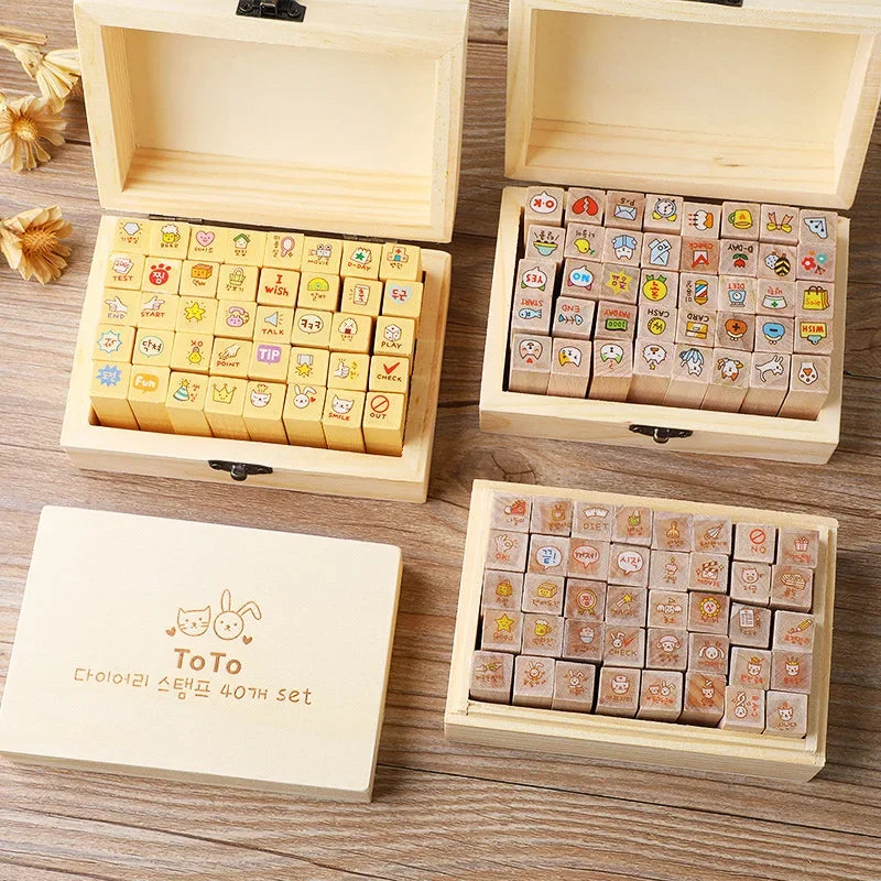 Set de timbres de goma