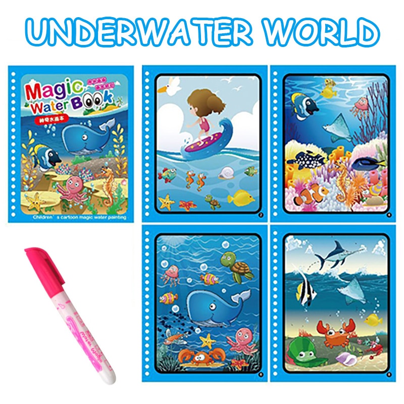Libro magico para dibujar en agua