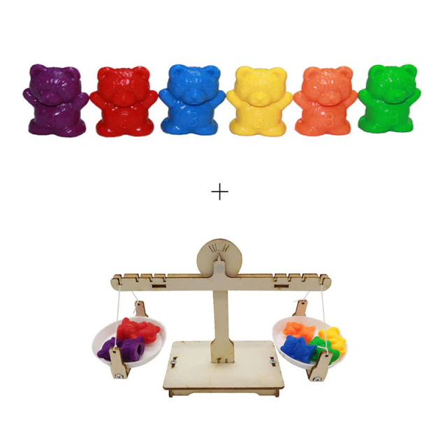Set de osos montessori para niños