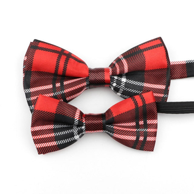 corbatines padre hijo rojos cuadrille