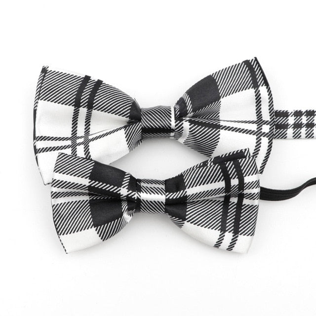 corbatines padre hijo cuadrille negro