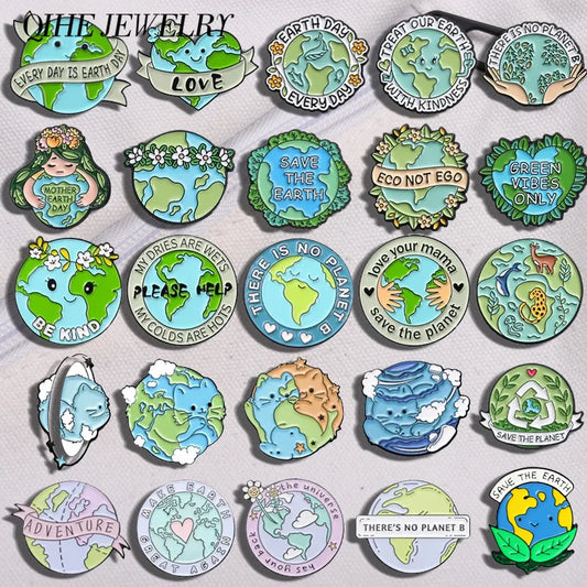 Broche ambientalista, varios diseños