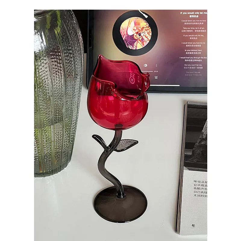 Copas de coctel en forma de rosa