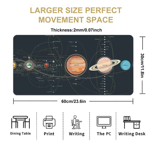 Mat grande para escritorio universo