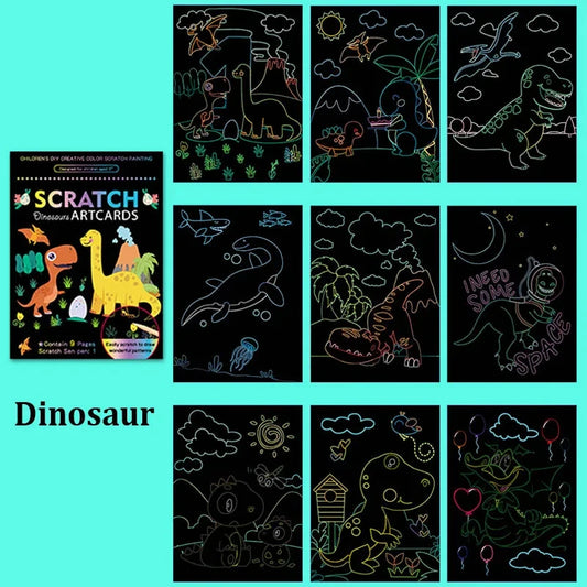 Cuaderno de arcoíris para raspar infantil