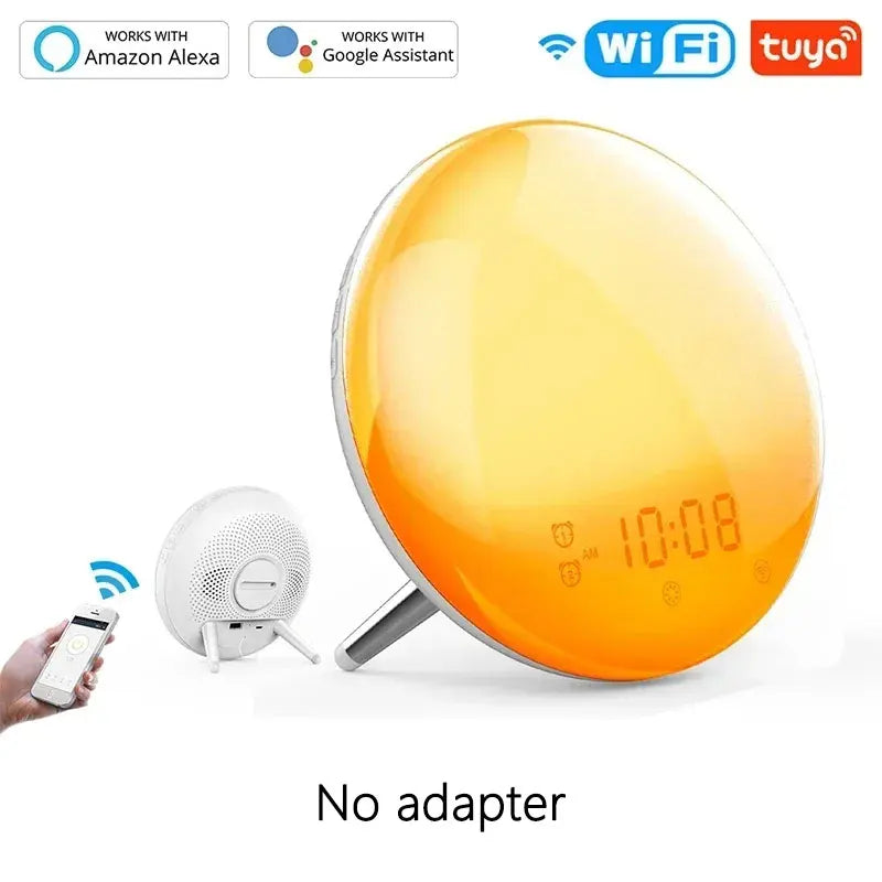 Reloj despertador inteligente con wifi, luz y sonido
