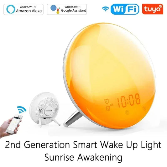 Reloj despertador inteligente con wifi, luz y sonido