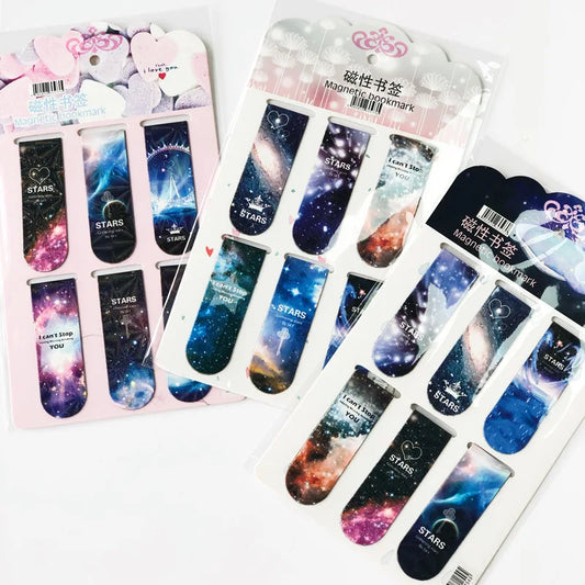 Set 6 marcapaginas magnetico universo