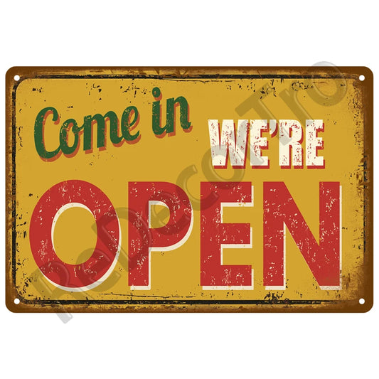 Cartel de metal retro de cerveza