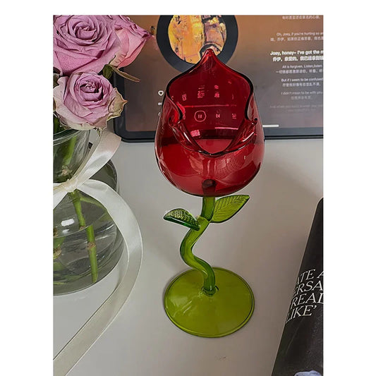 Copas de coctel en forma de rosa