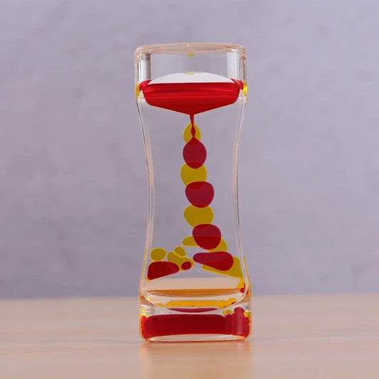 Reloj de arena con burbujas de movimiento