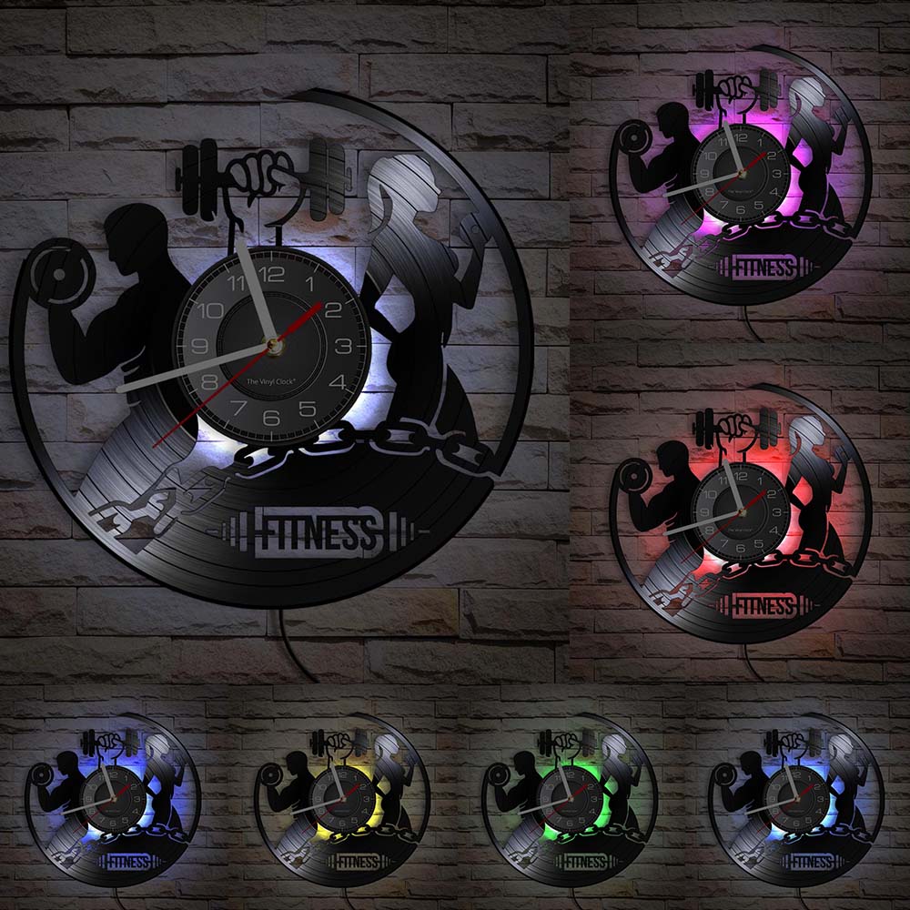 Reloj Vinilo Fitness