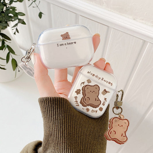 Funda de oso de silicona suave para Airpods 1/2/3