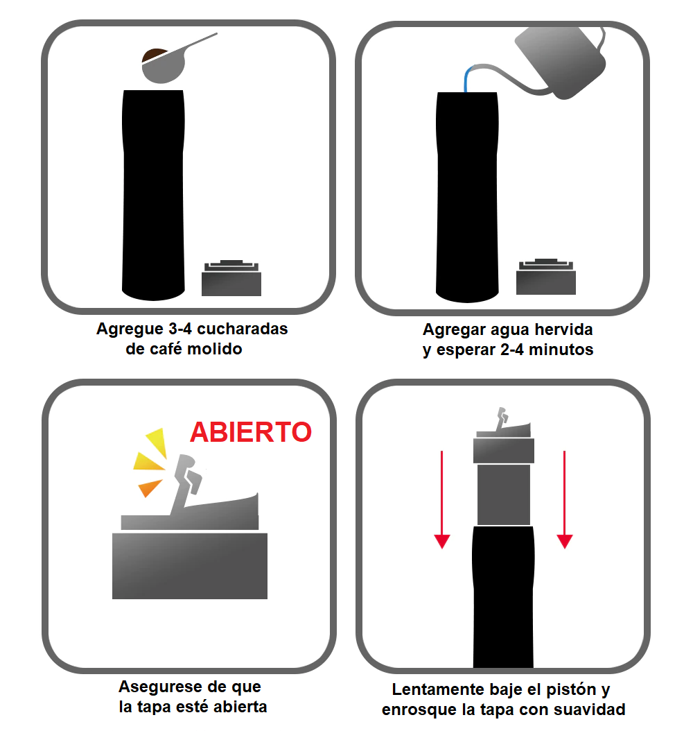 termo cafetera francesa colores instrucciones