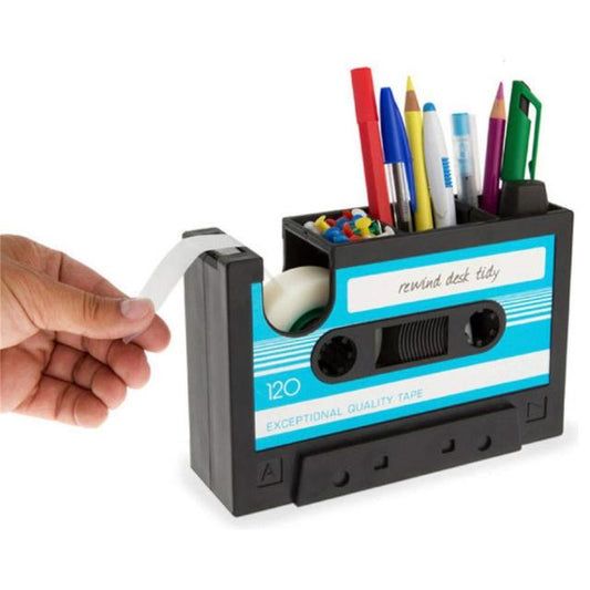 Organizador de escritorio vintage cassette