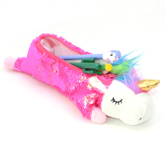 estuche peluche unicornio