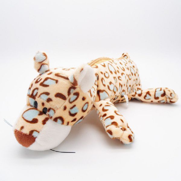 estuche peluche leopardo