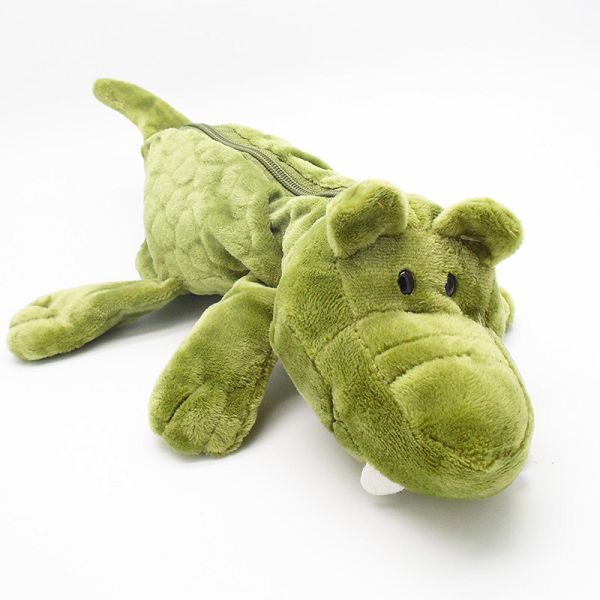 estuche peluche cocodrilo