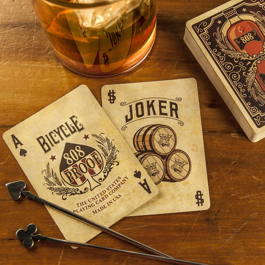 cartas poker bourbon whiskey bicycle