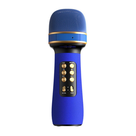 microfono karaoke bluetooth azul