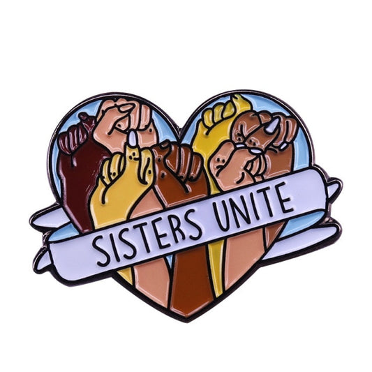 broches feministas hermanas unidas